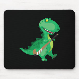 Tapis De Souris Hockey sur gazon pour enfants Dinosaur Drôle 