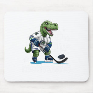 Tapis De Souris Hockeysaurus Drôle Dinosaure Hockey Enfants Hockey