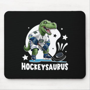 Tapis De Souris Hockeysaurus Drôle Dinosaure Hockey Enfants Hockey