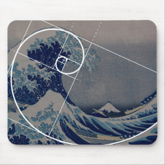 Tapis De Souris Hokusai rencontre Fibonacci, rapport d'or
