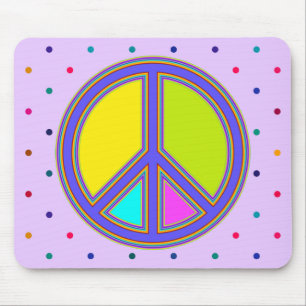 Tapis De Souris holiES - panneau coloré PEACE + vos idées