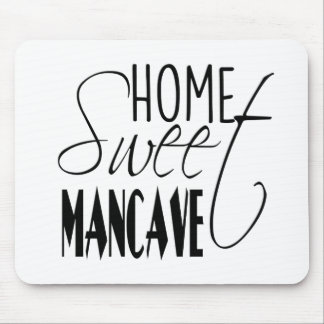 Tapis De Souris Home Sweet Man-cave - noir