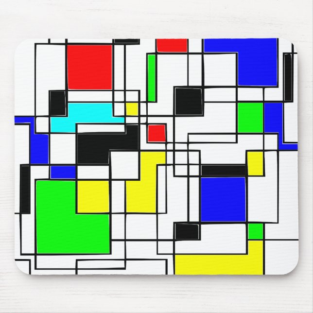 Tapis De Souris Hommage Random Carré À Mondrian (Devant)