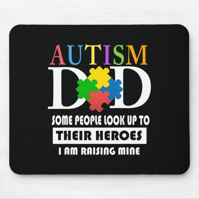 Tapis De Souris Homme Autisme papa (Devant)