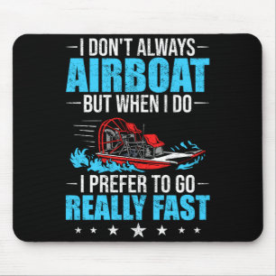 Tapis De Souris Homme cavalier de bateau naviguant en aéroglisseur