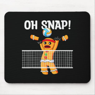 Tapis De Souris Homme en pain d'épices Oh Snap Joueur de volley-ba