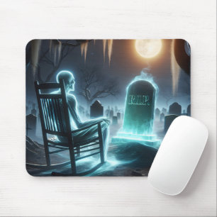 Tapis De Souris Homme fantomatique dans un cimetière
