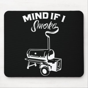 Tapis De Souris Homme grillant barbecue fumoir amateur de grillade