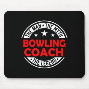 Tapis De Souris Homme Mythe Entraîneur de Bowling Légende Drôle En