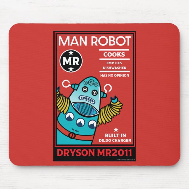 Tapis De Souris Homme Robot L'homme parfait (Devant)