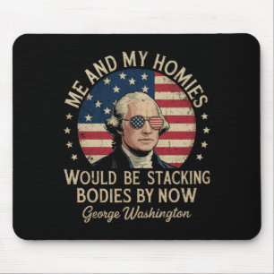 Tapis De Souris Hommes George Washington 4 juillet Patriotique
