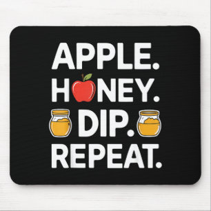 Tapis De Souris Honey Dip Repeat Drôle Rosh Hashanah Nouvelle Anné