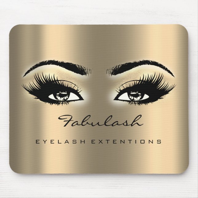 Tapis De Souris Honey Sepia Gold Maquillage Artiste Beauté Lashes (Devant)