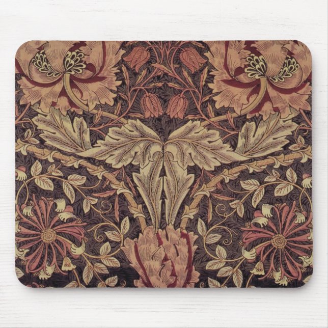 Tapis De Souris Honeysuckie par William Morris, Garden Flowers Art (Devant)