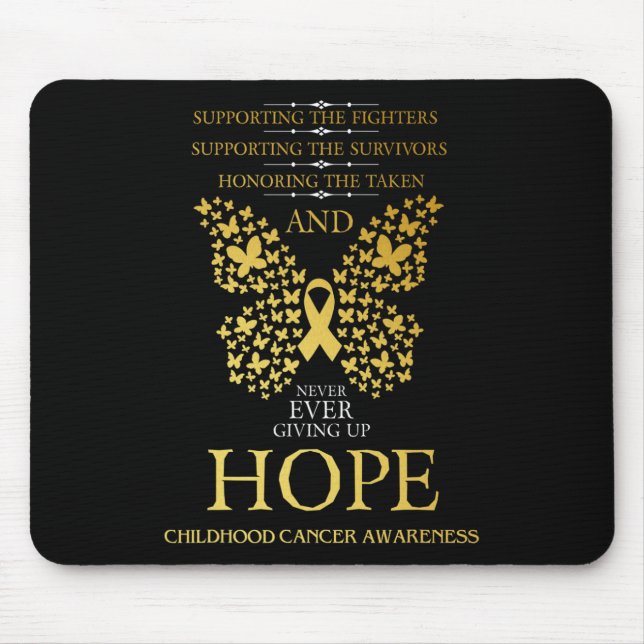 Tapis De Souris Hope Chilhood Cancer Awareness Gold Ribbon (Devant)