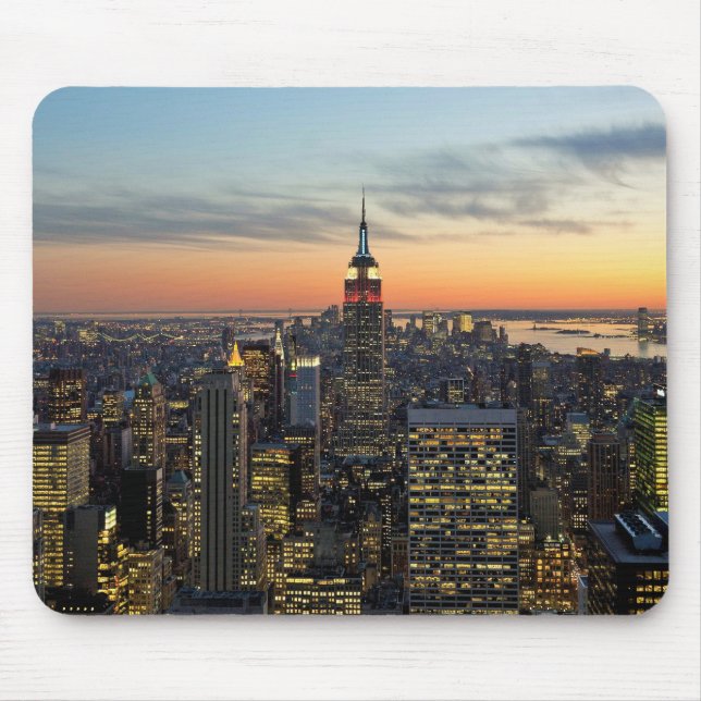 Tapis De Souris Horizon d'aube de New York (Devant)
