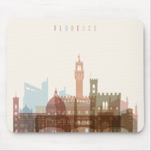 Tapis De Souris Horizon de ville de Florence, Italie