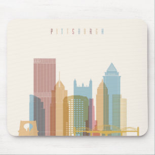 Tapis De Souris Horizon de ville de Pittsburgh, Pennsylvanie  