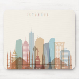 Tapis De Souris Horizon de ville d'Istanbul, Turquie  