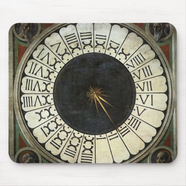 Tapis De Souris Horloge dans le Duomo par Paolo Uccello (Devant)