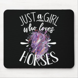 Tapis De Souris Horse Graphique Femmes Filles Cheval Équitation Ch