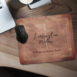 Tapis De Souris Horse Ranch Business - Logo croisé personnalisable