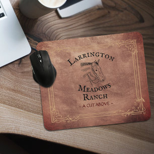 Tapis De Souris Horse Ranch Business Logo sur mesure Western