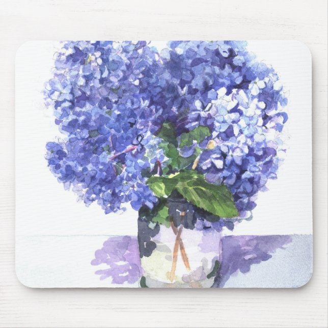 Tapis De Souris Hortensia d'aquarelle (Devant)