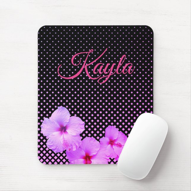 Tapis De Souris Hot Pink Hibiscus (Avec souris)