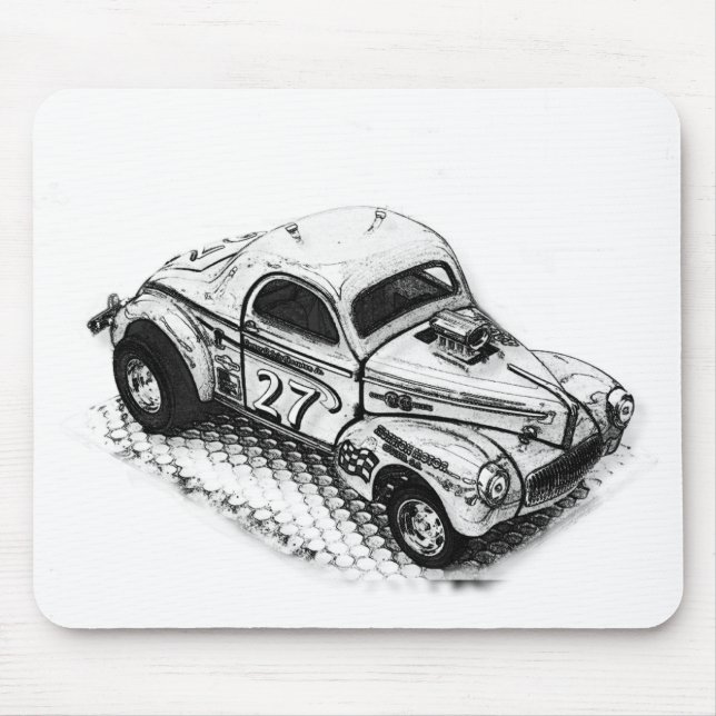 Tapis De Souris Hot rod de Willy 27 (Devant)