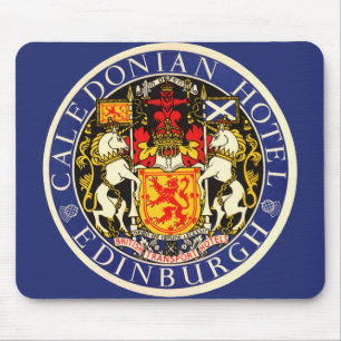 Tapis De Souris Hôtel Caledonian Édimbourg Écosse Voyage Rétro