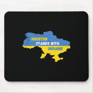 Tapis De Souris Houston Texas soutient l'Ukraine