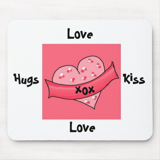 Tapis De Souris Hugs et baisers - mousepad (Devant)
