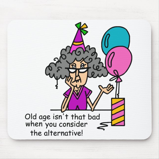 Tapis De Souris Humour alternatif d'anniversaire (Devant)