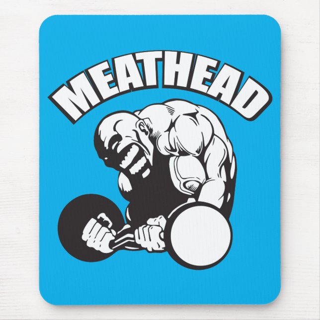 Tapis De Souris humour "Body building" - MEATHEAD (Devant)