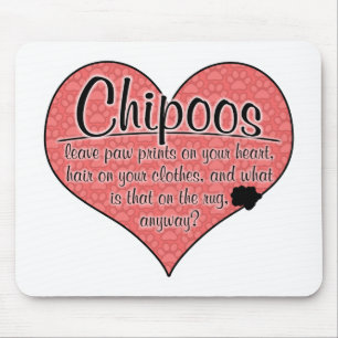 Tapis De Souris Humour de chien d'empreintes de pattes de Chipoo