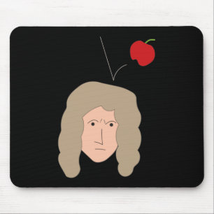 Tapis De Souris Humour de physique Isaac Newton Apple Nerd Geek