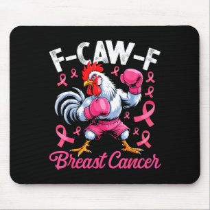 Tapis De Souris Humour de poulet drôle de coq Meme Cancer du sein