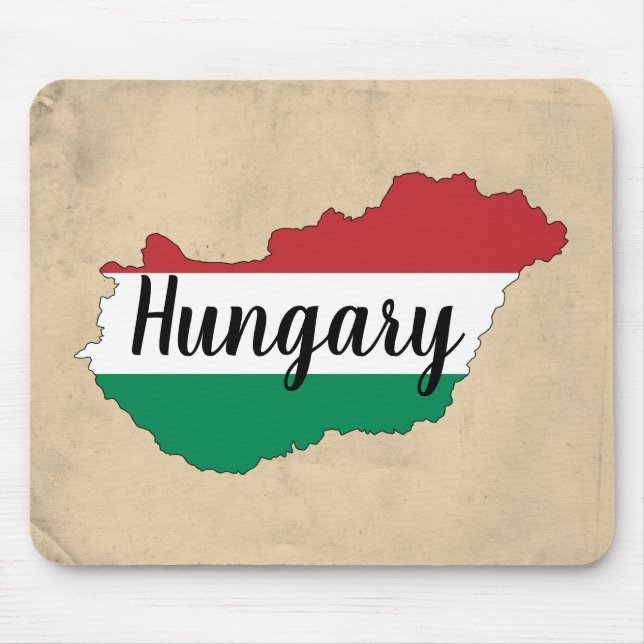 Tapis De Souris Hungary Flag Silhouette (Devant)