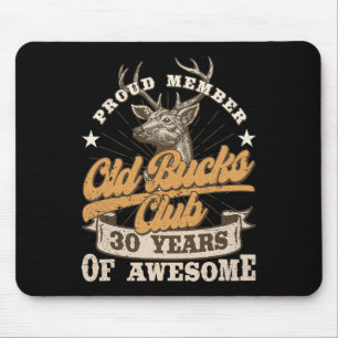 Tapis De Souris Hunter 30e Anniversaire Vieux Bucks Club Hommes 30