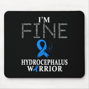 Tapis De Souris Hydrocéphalie Guerrier Je vais bien