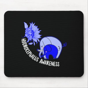 Tapis De Souris Hydrocéphalie Warrior Elephant Hydrocéphalie Aware