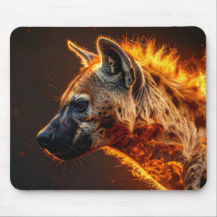 Tapis De Souris Hyène enflammée