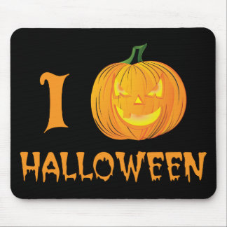 Tapis De Souris i citrouille Halloween - parodie drôle de coeur