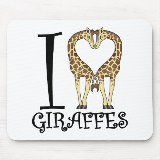 Tapis De Souris I girafes de coeur