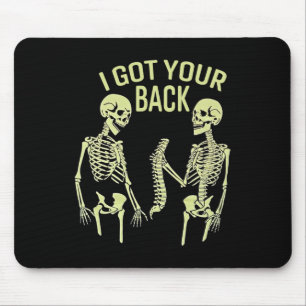Tapis De Souris I Got Your Back Halloween Skeleton Skull Sarcastic
