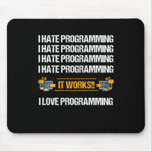 Tapis De Souris I Hate Programmer Programmer Développeur Coder Cad