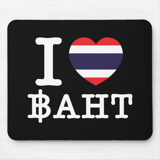 Tapis De Souris I Heart (Amour) Baht (Devant)