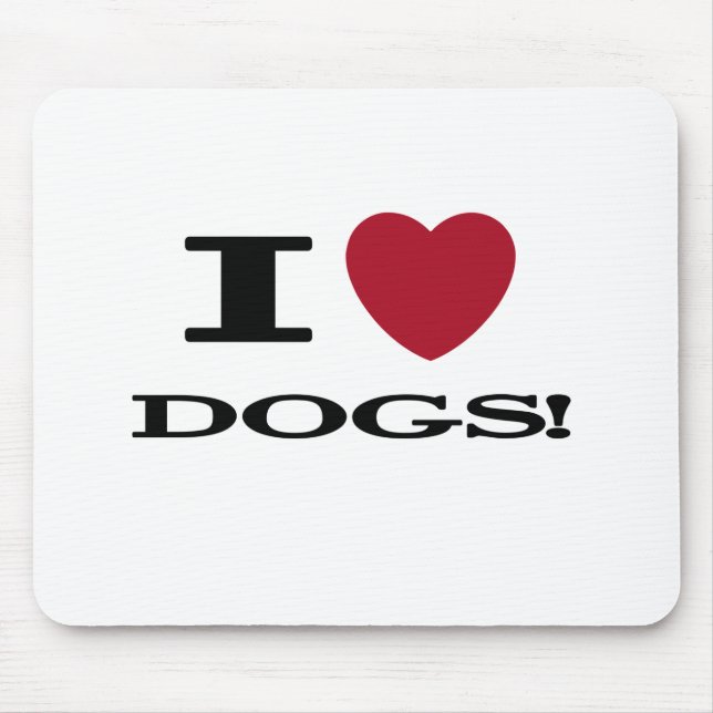 Tapis De Souris I Heart Dogs Tshirts et cadeaux (Devant)