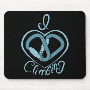 Tapis De Souris I Heart Escalade (Carabiner) Fun Rock Escalade